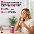 30 Billion CFU Probiotic Capsules with 16 Strains, Prebiotics, Vitamin C & Zinc – Gut Health & Digestive Support Supplement – 60 Vegetarian Capsules
