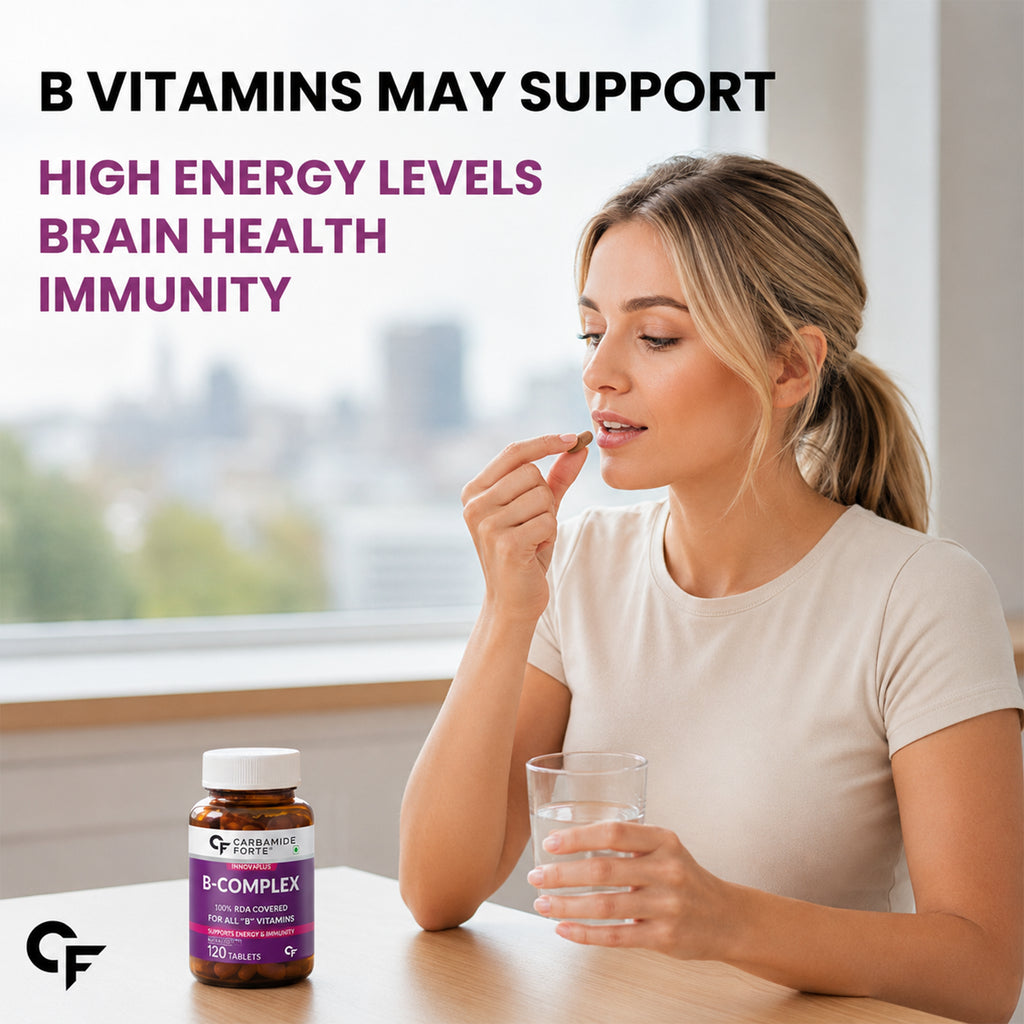 Vitamin B Complex 120 Tablets | 8 Essential B Vitamins with Biotin, B12 & Folic Acid | 100% RDA | Energy Metabolism, Skin, Hair, Nails & Nervous System Support | Vegetarian