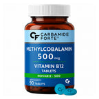Vitamin B12 500mcg (Methylcobalamin) Tablets - High Strength Active B12 Supplement for Energy, Nerve & Brain Support - Vegetarian - 90 Tablets