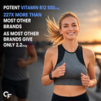 Vitamin B12 500mcg (Methylcobalamin) Tablets - High Strength Active B12 Supplement for Energy, Nerve & Brain Support - Vegetarian - 90 Tablets