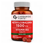 Vitamin B12 1500mcg (Methylcobalamin) Tablets 60 Count | Active B12 Supplement for Energy, Nervous System & Brain Support | Vegetarian
