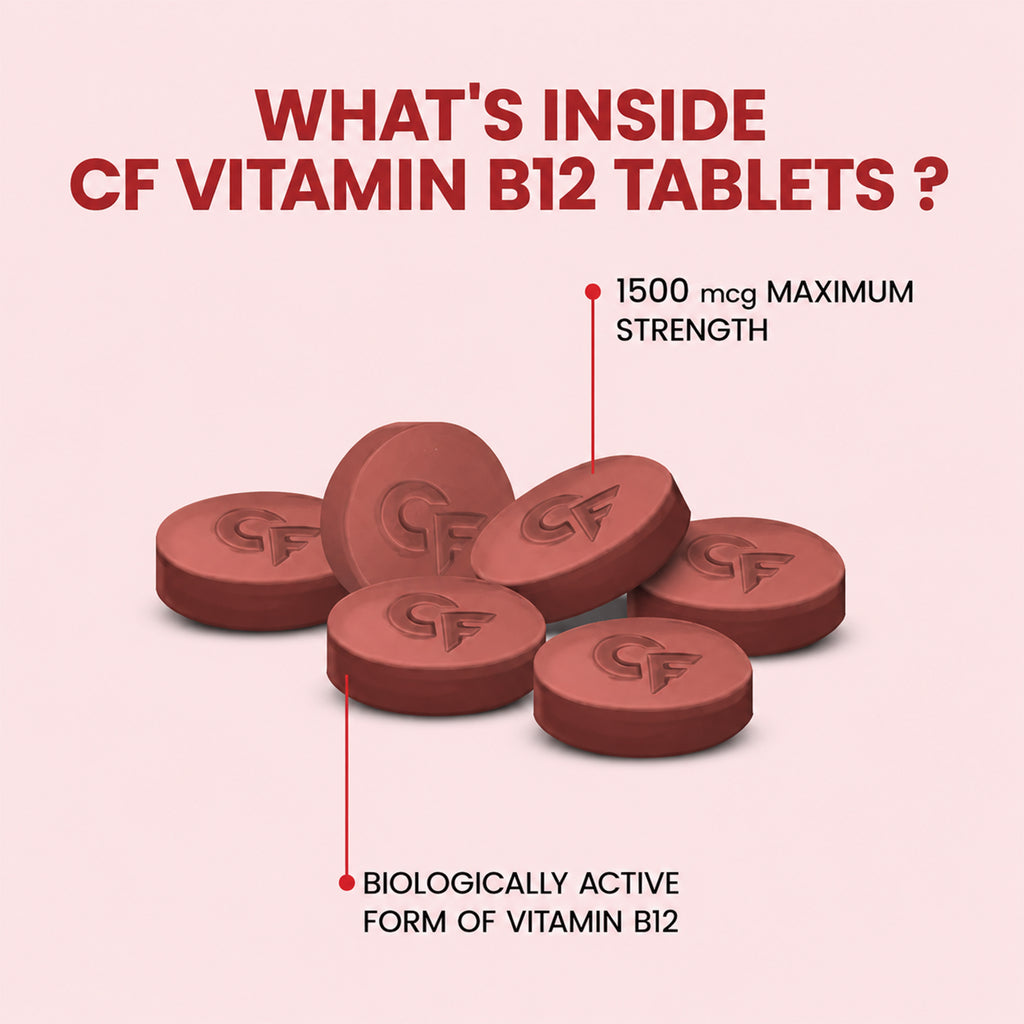 Vitamin B12 1500mcg (Methylcobalamin) Tablets 60 Count | Active B12 Supplement for Energy, Nervous System & Brain Support | Vegetarian