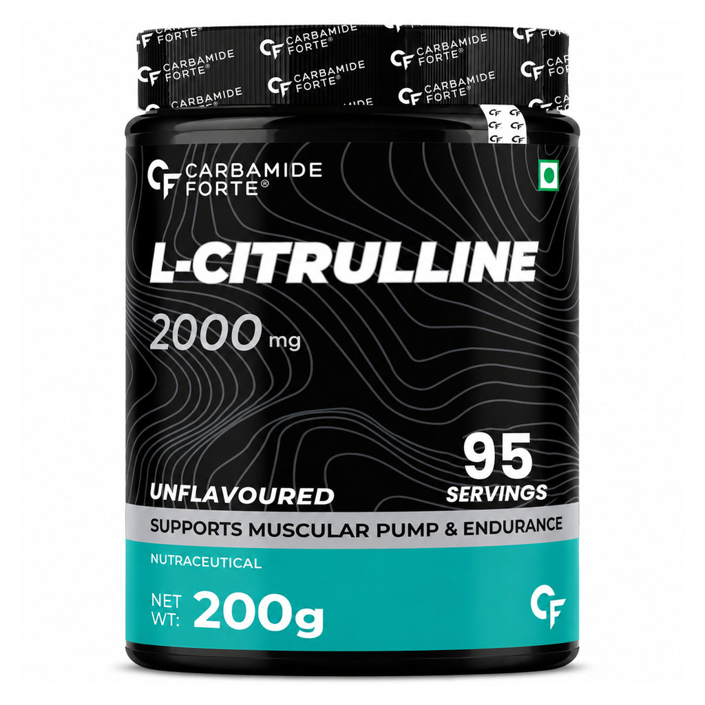 100% Pure L-Citrulline Powder 200g | 2000mg Per Serving | Nitric Oxide Booster | Pre Workout for Muscle Pump, Blood Flow & Endurance | Unflavoured | 95 Servings