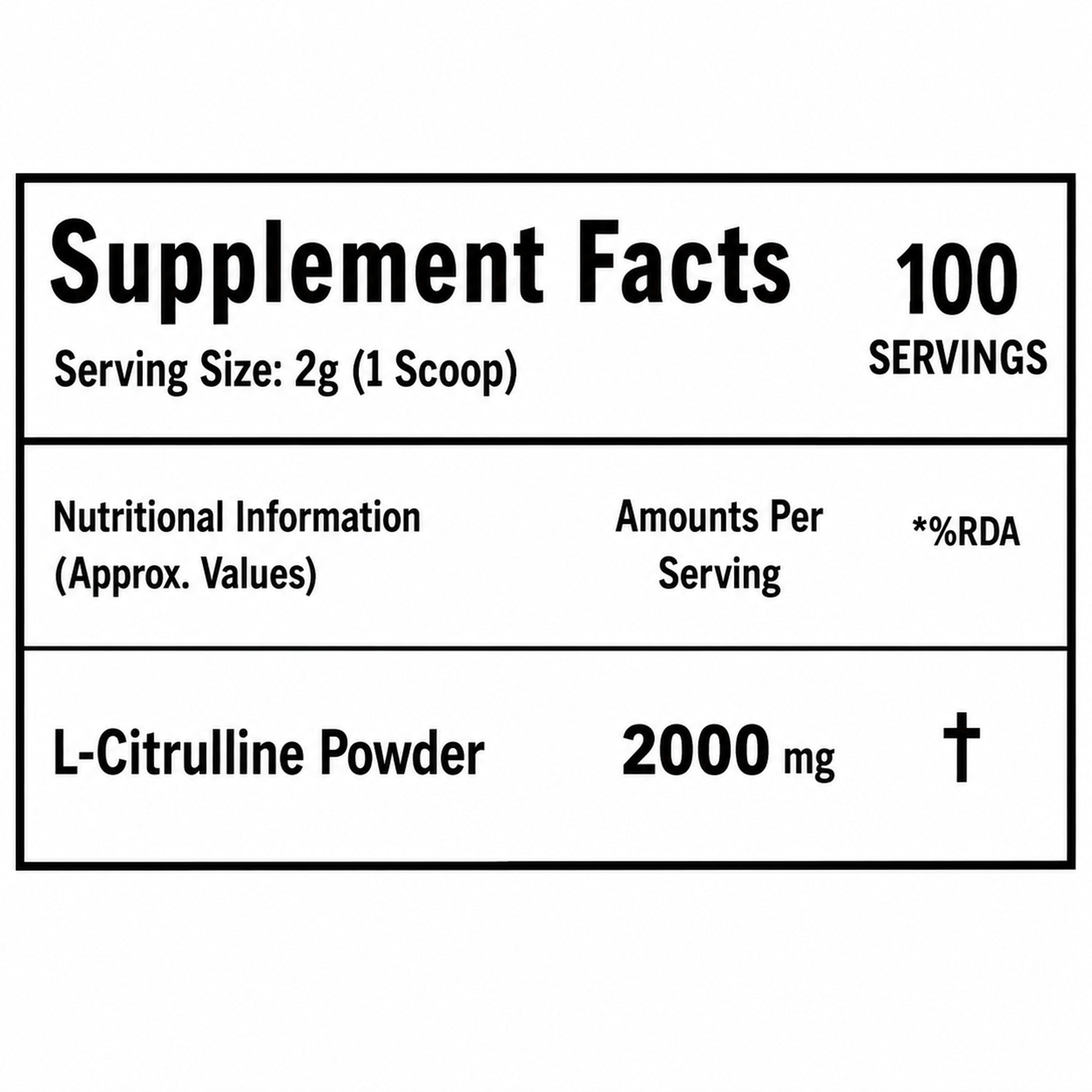 100% Pure L-Citrulline Powder 200g | 2000mg Per Serving | Nitric Oxide Booster | Pre Workout for Muscle Pump, Blood Flow & Endurance | Unflavoured | 95 Servings