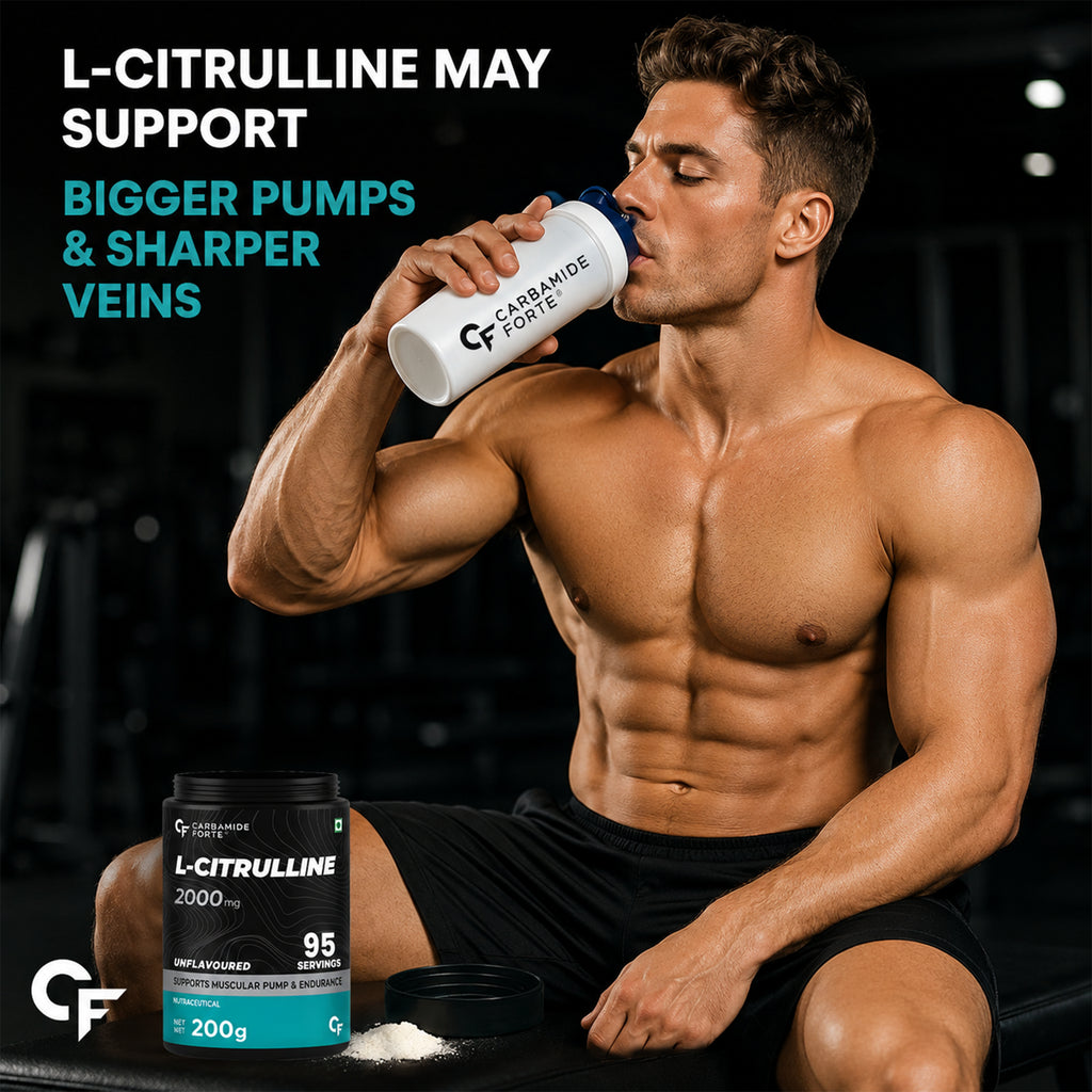 100% Pure L-Citrulline Powder 200g | 2000mg Per Serving | Nitric Oxide Booster | Pre Workout for Muscle Pump, Blood Flow & Endurance | Unflavoured | 95 Servings