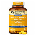 Triple Strength Omega 3 Fish Oil 1400mg, 900mg Omega-3, 495mg EPA & 330mg DHA, Lemon Flavour, No Fishy Burps, Heart Joint & Skin Support, 60 Softgels
