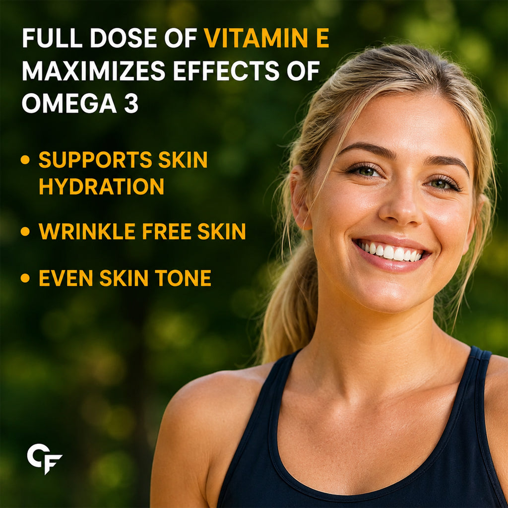 Triple Strength Fish Oil 1400mg with Omega 3 EPA 495mg DHA 330mg, Vitamin D3 & Vitamin E | Heart, Joint & Bone Support | 30 Softgels