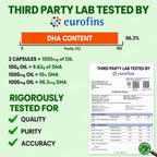 Vegetarian Omega 3 Algal DHA 1000mg Capsules | Plant-Based Fish Oil Alternative for Brain, Heart & Joint Support | Vegan Omega-3 Supplement | 60 Capsules