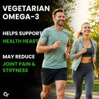 Vegetarian Omega 3 Algal DHA 1000mg Capsules | Plant-Based Fish Oil Alternative for Brain, Heart & Joint Support | Vegan Omega-3 Supplement | 60 Capsules