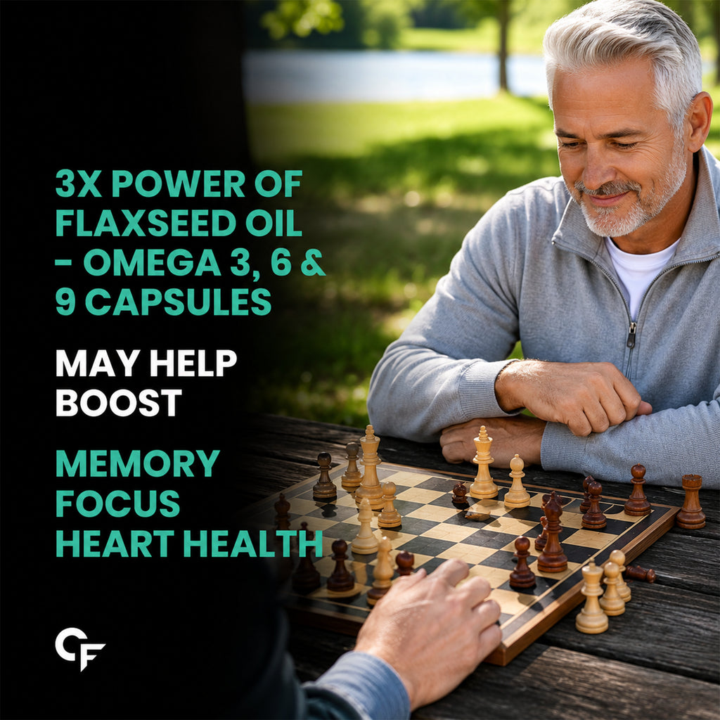 Flaxseed Oil 1250mg Softgels with Omega 3-6-9 | 1000mg+ Essential Fatty Acids | Cold Pressed Plant-Based Fish Oil Alternative | 60 Softgel Capsules