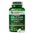 Calcium Magnesium Zinc Tablets with Vitamin D3 & K2 MK-7 – Calcium Citrate Malate for Bone, Joint & Muscle Support – 120 Tablets