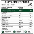 Calcium Magnesium Zinc Tablets with Vitamin D3 & K2 MK-7 – Calcium Citrate Malate for Bone, Joint & Muscle Support – 60 Tablets