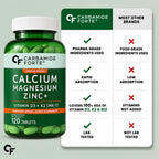 Calcium Magnesium Zinc Tablets with Vitamin D3 & K2 MK-7 – Calcium Citrate Malate for Bone, Joint & Muscle Support – 60 Tablets