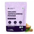 Carbamide Forte Organic Ashwagandha Powder 100g – Pure Ashwagandha Root Churna for Energy, Mood & Muscle Recovery