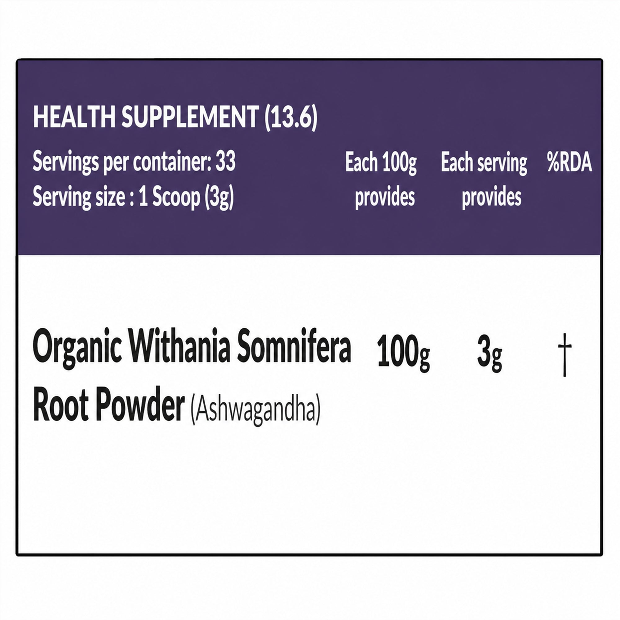 Carbamide Forte Organic Ashwagandha Powder 100g – Pure Ashwagandha Root Churna for Energy, Mood & Muscle Recovery
