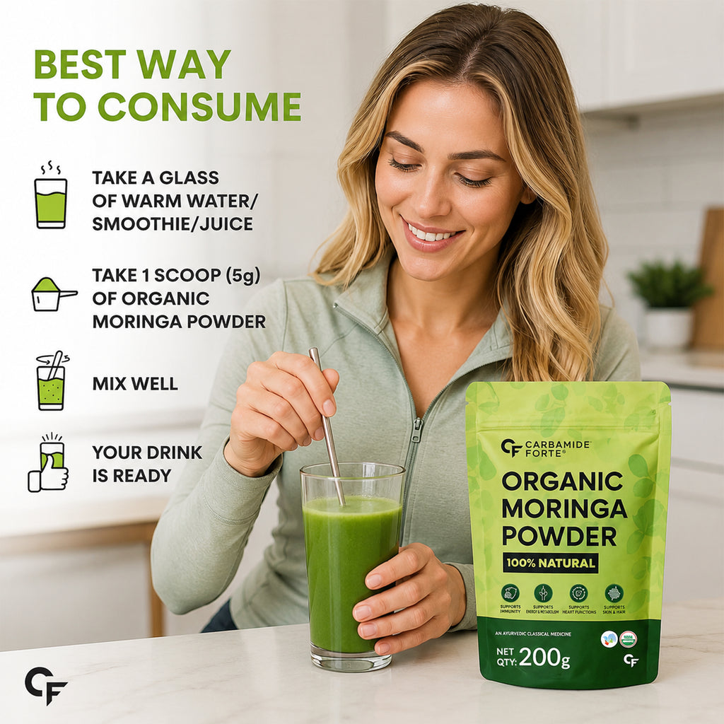 Organic Moringa Powder 200g | USDA Organic Moringa Leaf Powder | Pure Moringa Oleifera Superfood