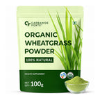 Organic Wheatgrass Powder 100g | USDA Organic Pure Wheatgrass Powder | Green Superfood Supplement