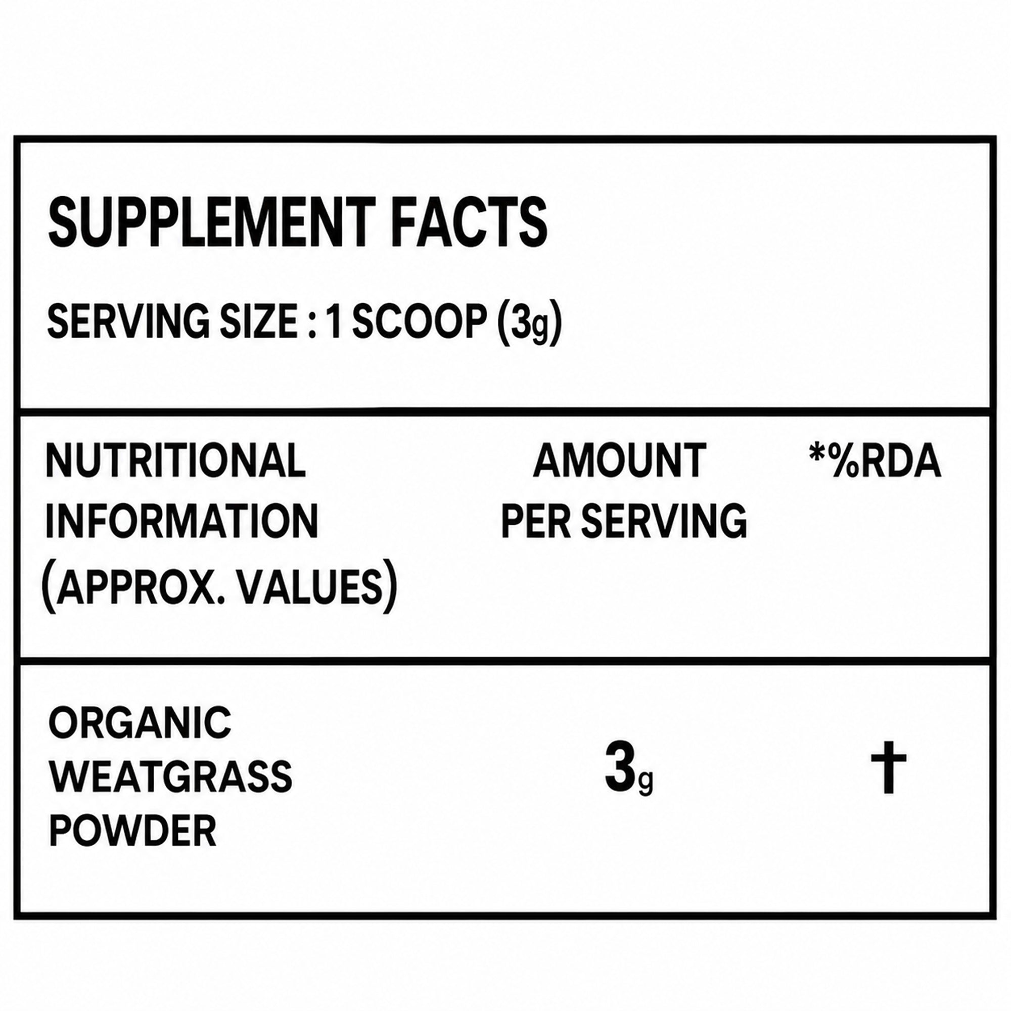 Organic Wheatgrass Powder 100g | USDA Organic Pure Wheatgrass Powder | Green Superfood Supplement