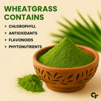 Organic Wheatgrass Powder 100g | USDA Organic Pure Wheatgrass Powder | Green Superfood Supplement