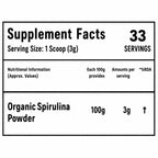 Organic Spirulina Powder 100g | Pure Spirulina Powder | 62% Protein Green Superfood