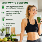 Organic Spirulina Powder 100g | Pure Spirulina Powder | 62% Protein Green Superfood