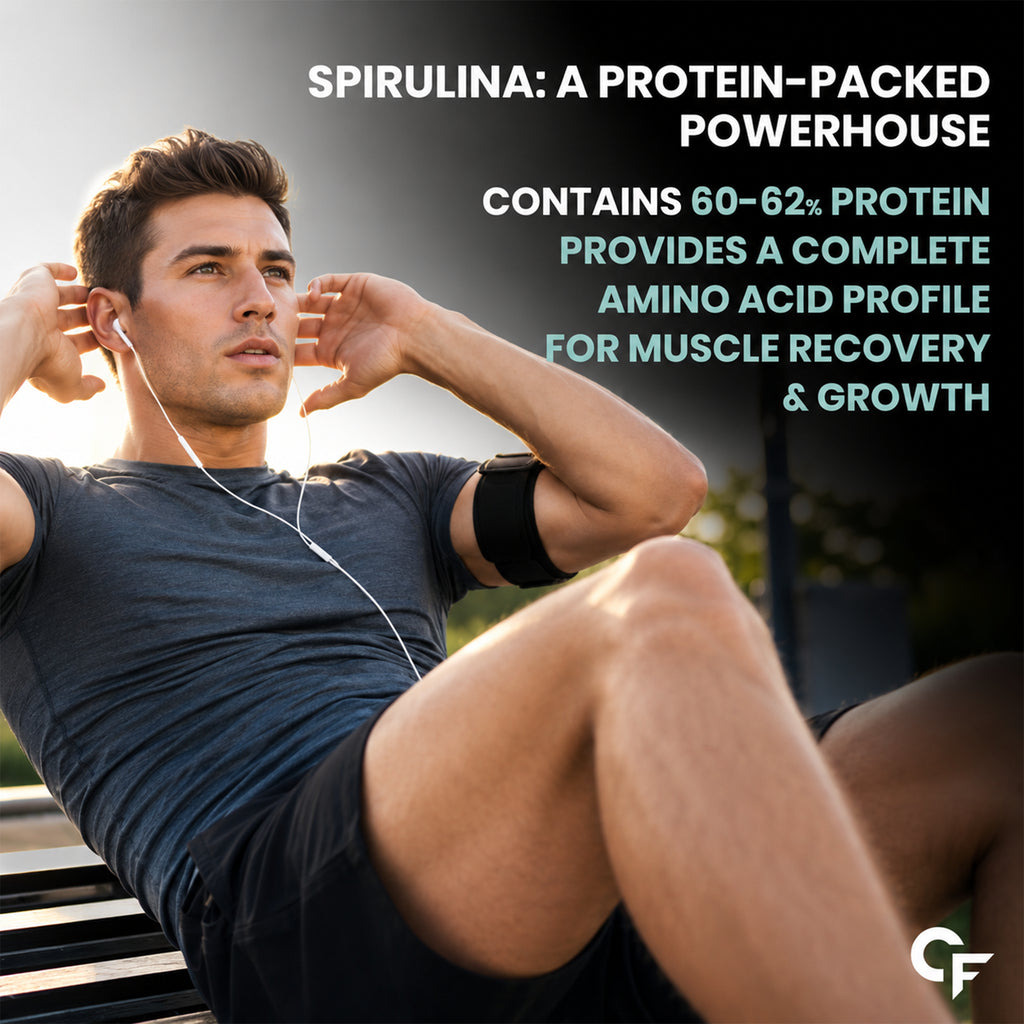 Organic Spirulina Powder 100g | Pure Spirulina Powder | 62% Protein Green Superfood