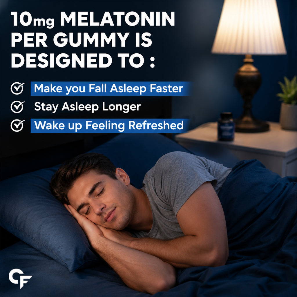 Melatonin Gummies 10mg for Sleep Support | No Added Sugar Raspberry Gummies | 60 Gummies | Restful Sleep Supplement