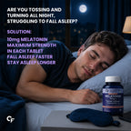 Melatonin 10mg Sleep Support Tablets with Tagar & Vitamin B6 | Calmness & Relaxation | 60 Vegetarian Tablets