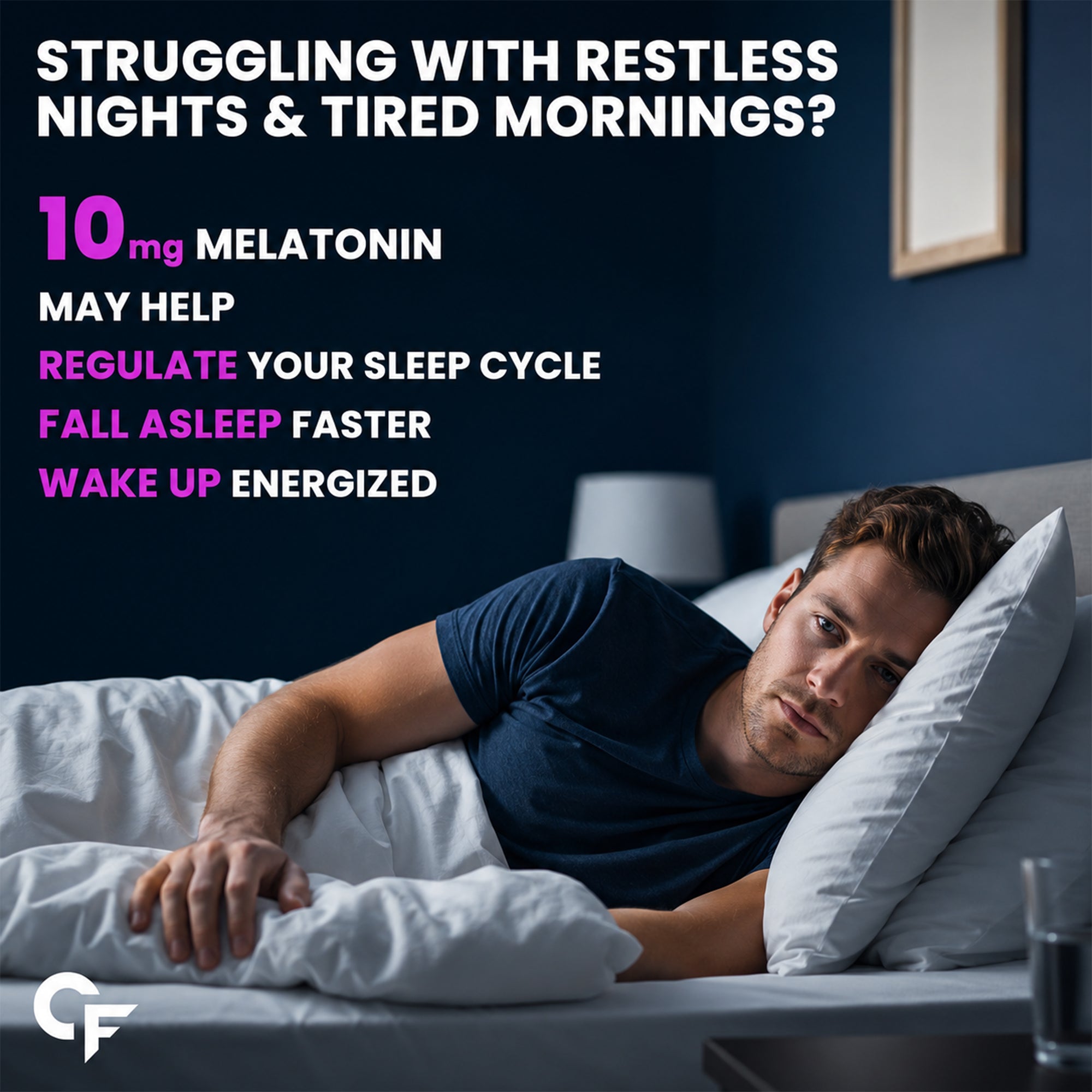 Melatonin 10mg Sleep Gummies with Tagar, Chamomile, L-Tryptophan & Vitamin B6 | No Added Sugar | Strawberry Flavor | Vegetarian | 60 Gummies