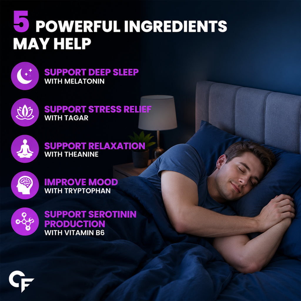 Melatonin 10mg Sleep Gummies with Tagar, Chamomile, L-Tryptophan & Vitamin B6 | No Added Sugar | Strawberry Flavor | Vegetarian | 60 Gummies