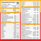 Biotin 50 Active Ingredients Hair & Skin Support Supplement | Multivitamin, Amino Acids, Hyaluronic Acid & Zinc | 90 Tablets
