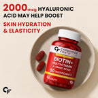 Biotin 50 Active Ingredients Hair & Skin Support Supplement | Multivitamin, Amino Acids, Hyaluronic Acid & Zinc | 90 Tablets