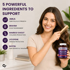 Natural Biotin 40 mcg Tablets for Hair, Skin & Nails | Amla, Brahmi, Bamboo Extract & Lycopene | Vegetarian Daily Supplement | 90 Tablets