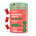 Natural Biotin Gummies for Hair, Skin & Nails | Hyaluronic Acid, Amla & Grape Seed Extract | No Added Sugar | Vegetarian Strawberry Gummies | 60 Count