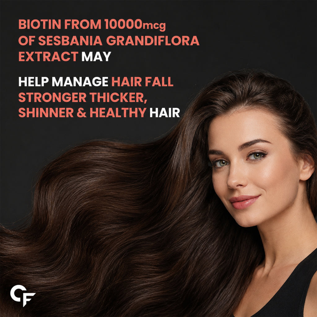 Natural Biotin Gummies for Hair, Skin & Nails | Hyaluronic Acid, Amla & Grape Seed Extract | No Added Sugar | Vegetarian Strawberry Gummies | 60 Count