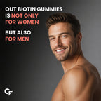 Natural Biotin Gummies for Hair, Skin & Nails | Hyaluronic Acid, Amla & Grape Seed Extract | No Added Sugar | Vegetarian Strawberry Gummies | 30 Count