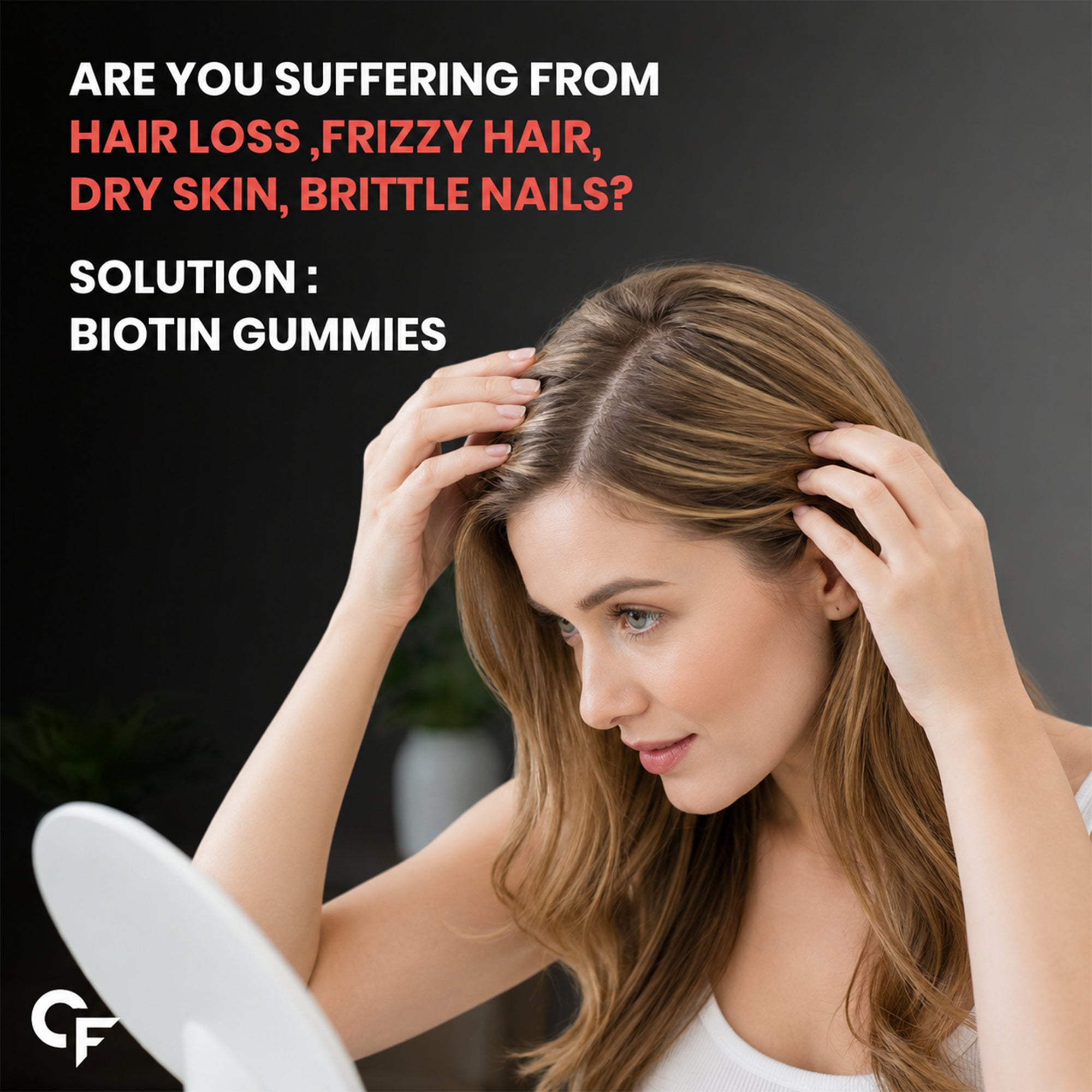 Natural Biotin Gummies for Hair, Skin & Nails | Hyaluronic Acid, Amla & Grape Seed Extract | No Added Sugar | Vegetarian Strawberry Gummies | 30 Count