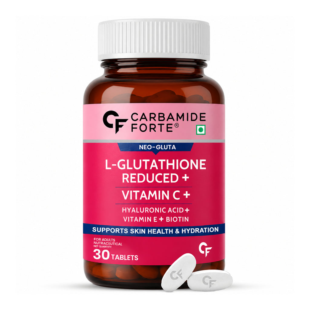 L-Glutathione 500mg with Hyaluronic Acid, Vitamin C, Biotin, Vitamin E, Astaxanthin & Lycopene | Skin Health, Hydration & Antioxidant Support | 30 Vegetarian Tablets