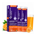 L-Glutathione 600mg Effervescent Tablets with Vitamin C, Hyaluronic Acid, Biotin & Antioxidants | Orange Flavour | 30 Tablets