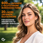 L-Glutathione 600mg Effervescent Tablets with Vitamin C, Hyaluronic Acid, Biotin & Antioxidants | Orange Flavour | 30 Tablets