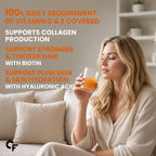 L-Glutathione 600mg Effervescent Tablets with Vitamin C, Hyaluronic Acid, Biotin & Antioxidants | Orange Flavour | 30 Tablets