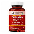 Chelated Iron Tablets with Vitamin C, Zinc, Folic Acid & Vitamin B12 | 29mg Ferrous Bisglycinate Iron Supplement | Energy & Blood Health Support | Vegetarian | 100 Tablets