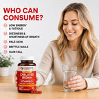 Chelated Iron Tablets with Vitamin C, Zinc, Folic Acid & Vitamin B12 | 29mg Ferrous Bisglycinate Iron Supplement | Energy & Blood Health Support | Vegetarian | 100 Tablets