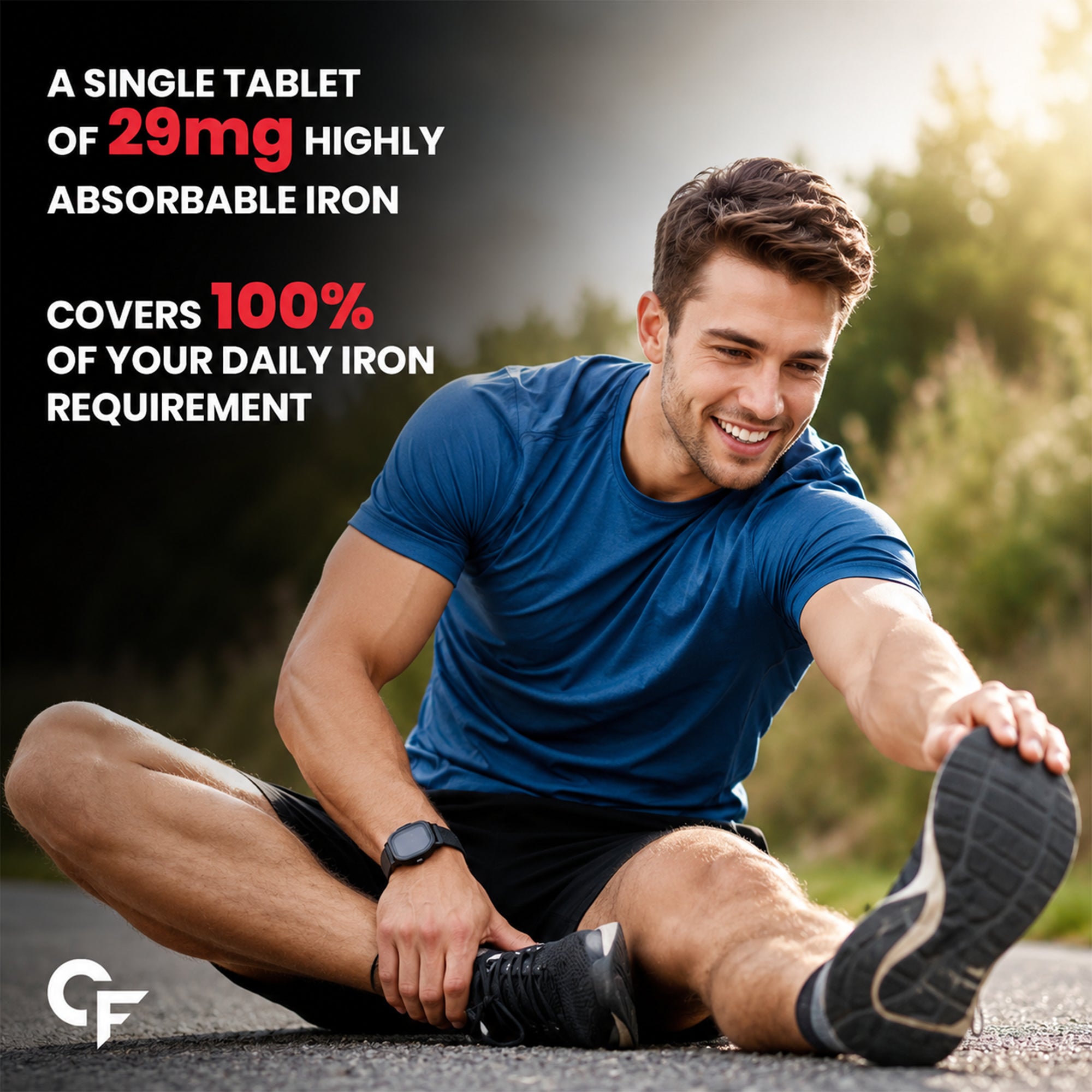 Chelated Iron Tablets with Vitamin C, Zinc, Folic Acid & Vitamin B12 | 29mg Ferrous Bisglycinate Iron Supplement | Energy & Blood Health Support | Vegetarian | 100 Tablets