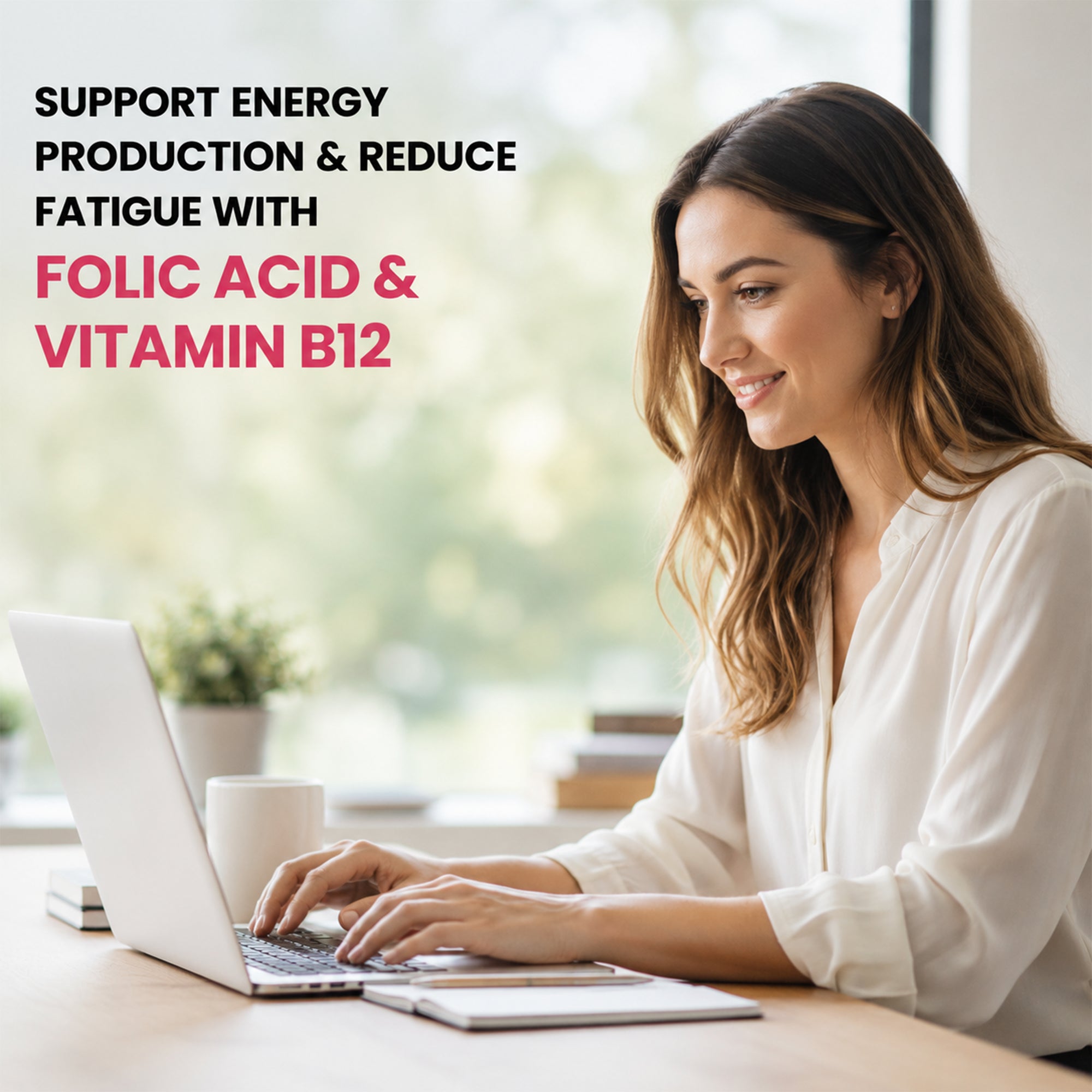 Iron + Vitamin C Tablets with Zinc, Vitamin B12, Folic Acid, Beetroot & Ginger | 100 Tablets | 100-Day Supply | Daily Iron Supplement for Energy & Immune Support