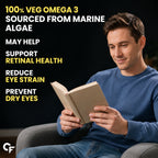 Eye Care Gummies with Lutein, Zeaxanthin, Astaxanthin, Omega-3 DHA, Vitamin C & E | Vision Support Supplement | No Added Sugar | Vegetarian | 60 Gummies