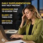Eye Care Gummies with Lutein, Zeaxanthin, Astaxanthin, Omega-3 DHA, Vitamin C & E | Vision Support Supplement | No Added Sugar | Vegetarian | 60 Gummies