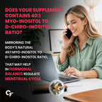 Myo Inositol & D-Chiro Inositol Gummies 40:1 for Women | PCOS Support, Hormonal Balance, Vegan, No Added Sugar, 60 Gummies