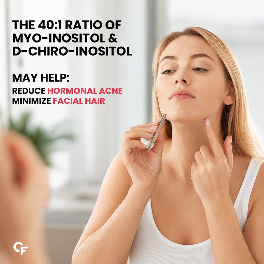 Myo Inositol & D-Chiro Inositol Gummies 40:1 for Women | PCOS Support, Hormonal Balance, Vegan, No Added Sugar, 60 Gummies
