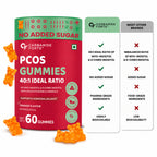 Myo Inositol & D-Chiro Inositol Gummies 40:1 for Women | PCOS Support, Hormonal Balance, Vegan, No Added Sugar, 60 Gummies